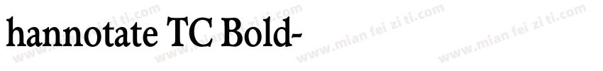 hannotate TC Bold字体转换